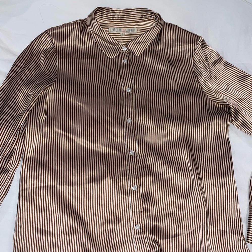 Alexa Chung for Madewell Silk Striped Button Down—Small BLACK FRIDAY SALE!